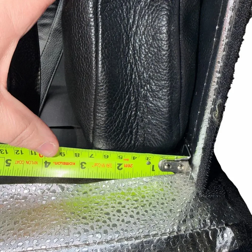 The Sak Black Pebbled Leather Shoulder Tote Bag Zip Top